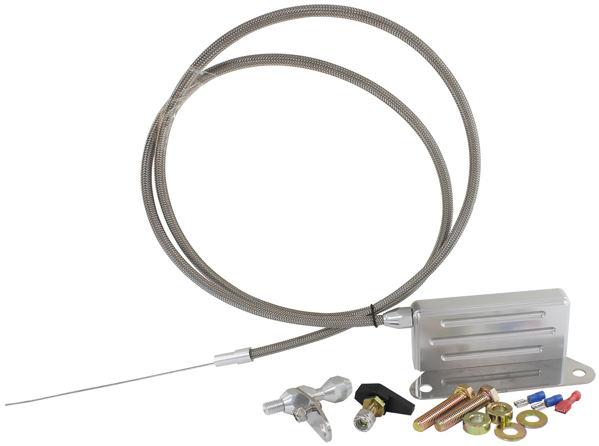 AEROFLOW KICKDOWN GM TH400    CABLE CHROME FINISH