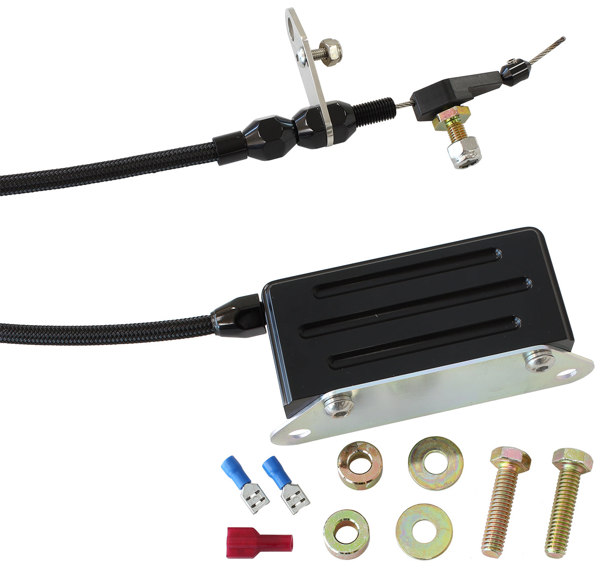 AEROFLOW KICKDOWN GM TH400    CABLE BLACK FINISH