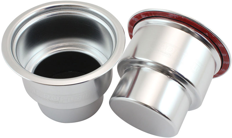 SMALL CUP HOLDERS SILVER PAIR SHIFTER RISER DRINK HOLD