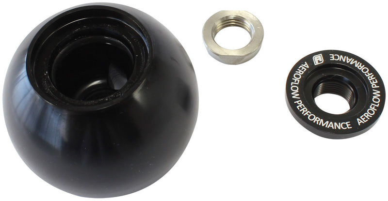 BARE BLACK SHIFTER GEAR KNOB  NO INSERT NO BUTTON 1/2"-20