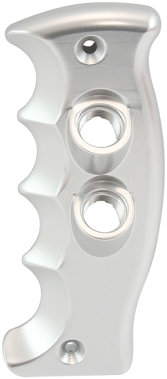 DUAL BUTTON PISTOL GRIP SIDE  PLATE PASSENGER HANDLE SILVER