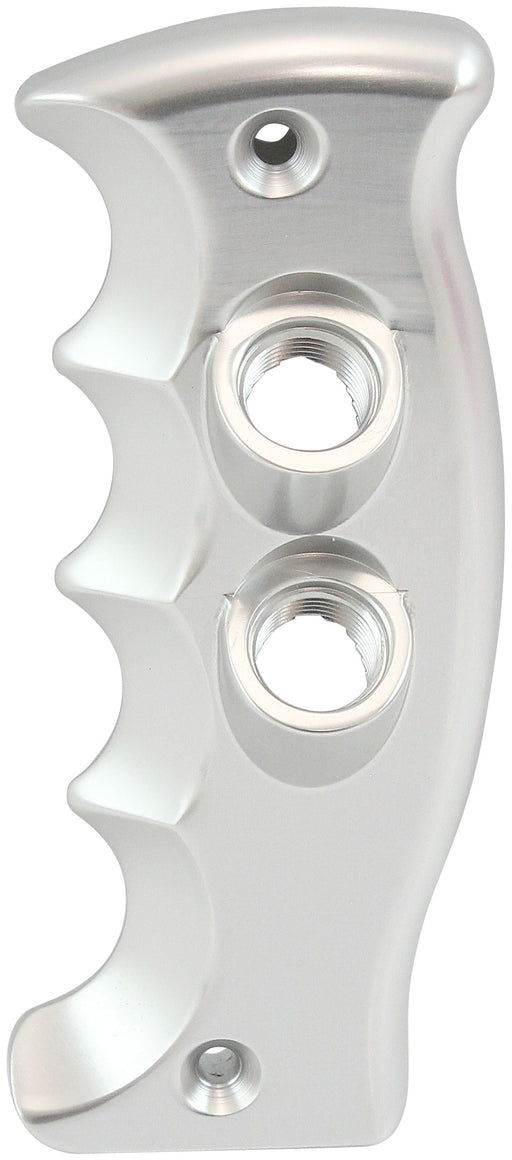 DUAL BUTTON PISTOL GRIP SIDE  PLATE PASSENGER HANDLE SILVER