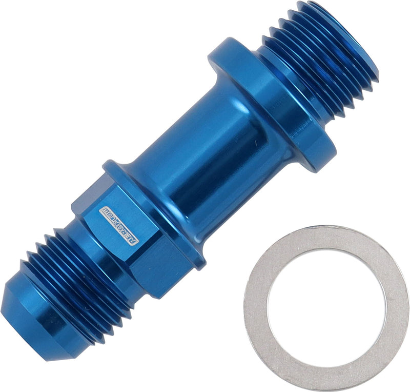 METRIC M14 x 1.5mm TO -6 LONG EXTENSION 51mm BLUE MALE -6AN