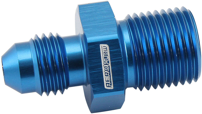 METRIC M14 X 1.25MM TO -4AN   BLUE MALE M14 X 1.25MM TO -4AN