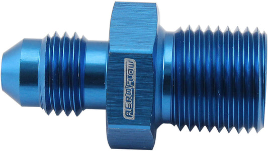 METRIC M14 X 1.25MM TO -6AN   BLUE MALE M14 X 1.25MM TO -6AN