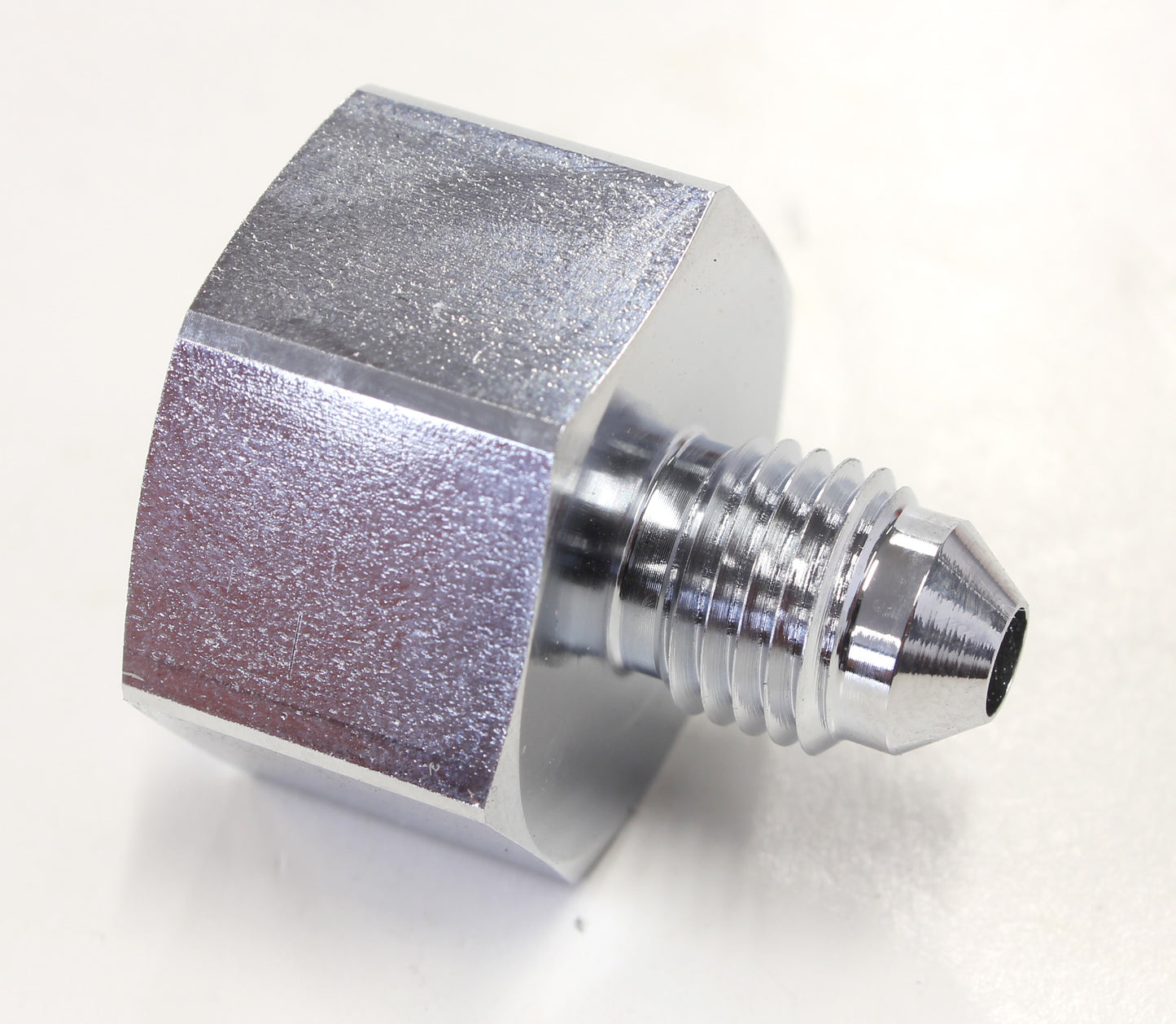 NITROUS BOTTLE ADAPTER -4AN   STEEL FINISH SUITS BOC BOTTLE