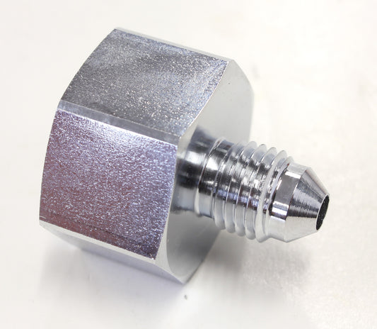 NITROUS BOTTLE ADAPTER -4AN   STEEL FINISH SUITS BOC BOTTLE