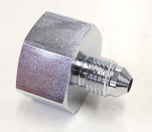 NITROUS BOTTLE ADAPTER -4AN   STEEL FINISH SUITS BOC BOTTLE