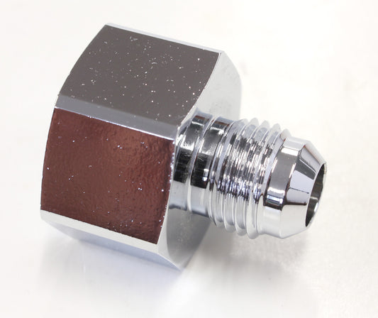 NITROUS BOTTLE ADAPTER -6AN   STEEL FINISH SUITS BOC BOTTLE