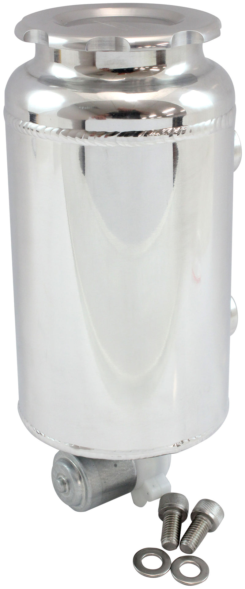 ROUND UNIVERSAL WASHER TANK   POLISHED 163mm H x 88mm dia