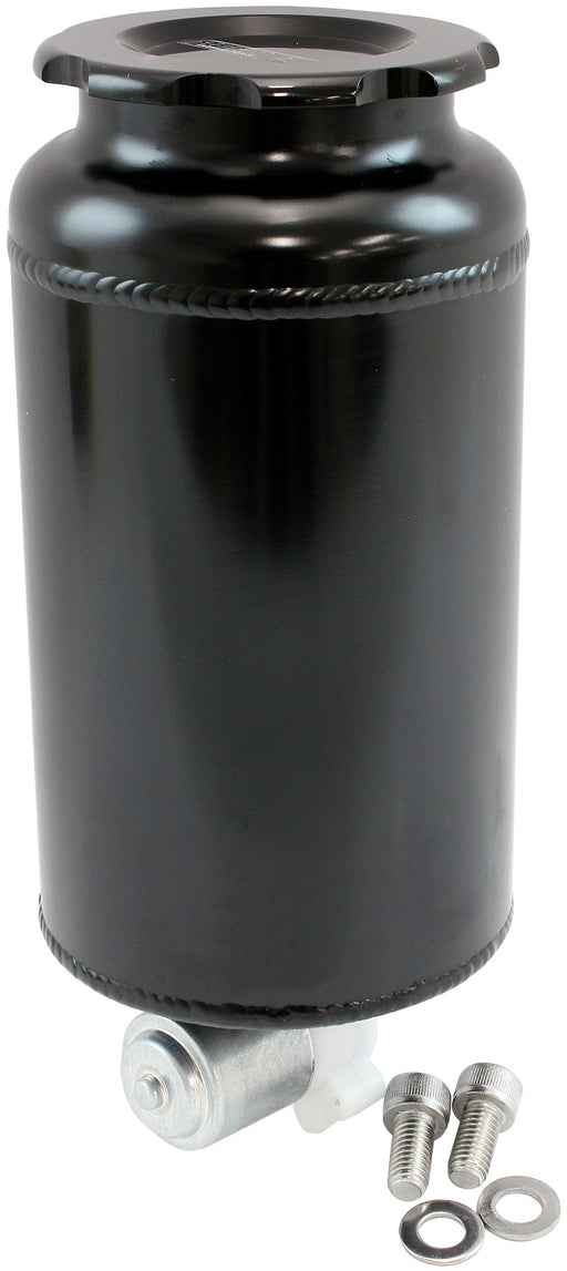 ROUND UNIVERSAL WASHER TANK   BLACK 163mm H x 88mm dia