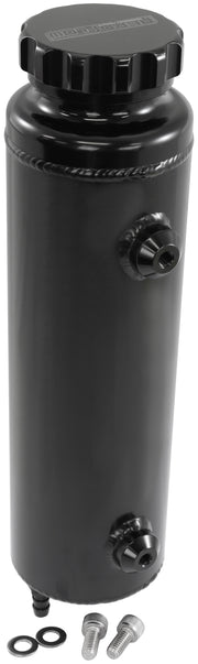 UNIVERSAL RADIATOR OVERFLOW   TANK 12" x 3.5" -4ORB BLACK