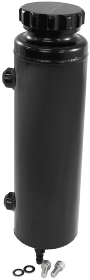 UNIVERSAL RADIATOR OVERFLOW   TANK 12" x 3.5" -4ORB BLACK