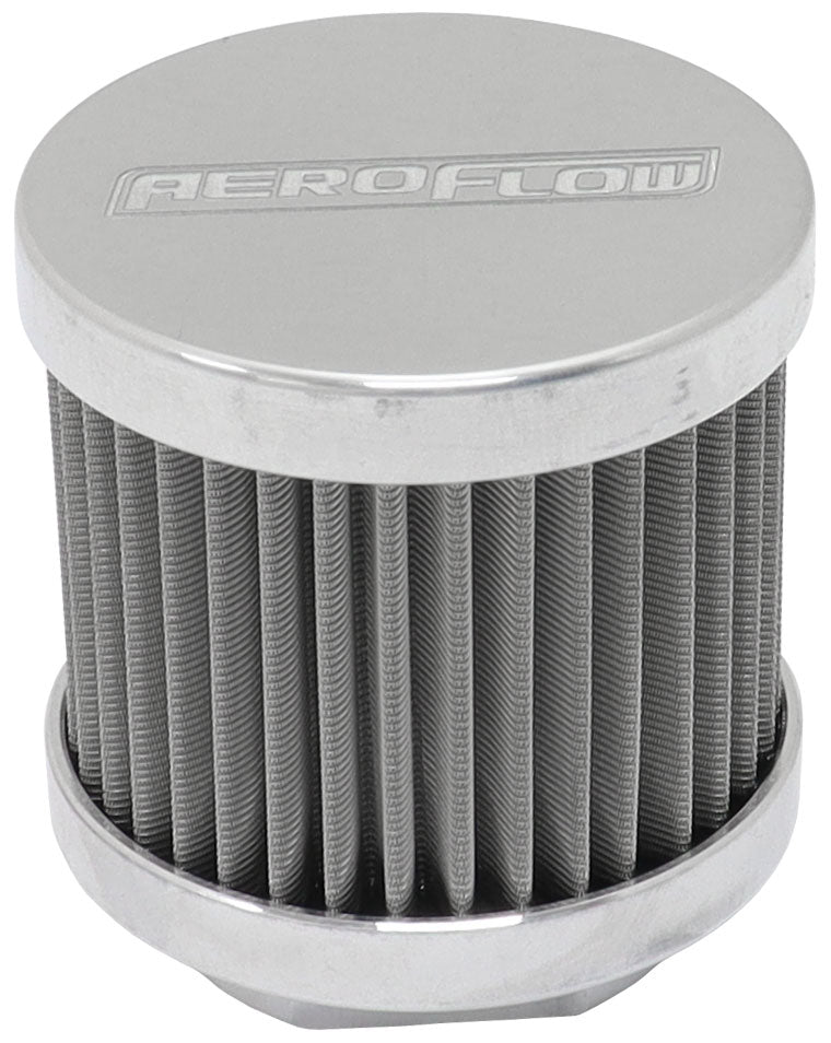 SMALL-10AN S/S BILLET BREATHERWITH FEMALE -10AN RE-USABLE