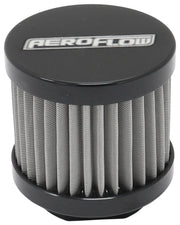 SMALL-10AN S/S BILLET BREATHERWITH FEMALE -10AN RE-USABLE