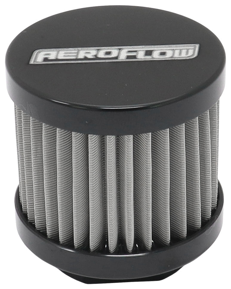 SMALL-10AN S/S BILLET BREATHERWITH FEMALE -10AN RE-USABLE