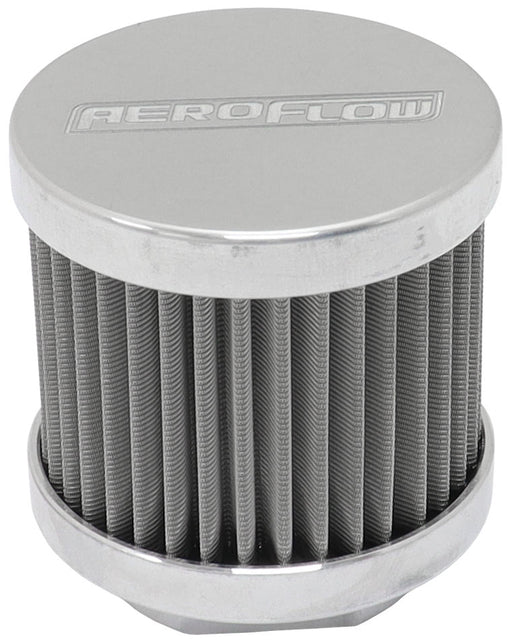 SMALL-10AN S/S BILLET BREATHERWITH FEMALE -10AN RE-USABLE