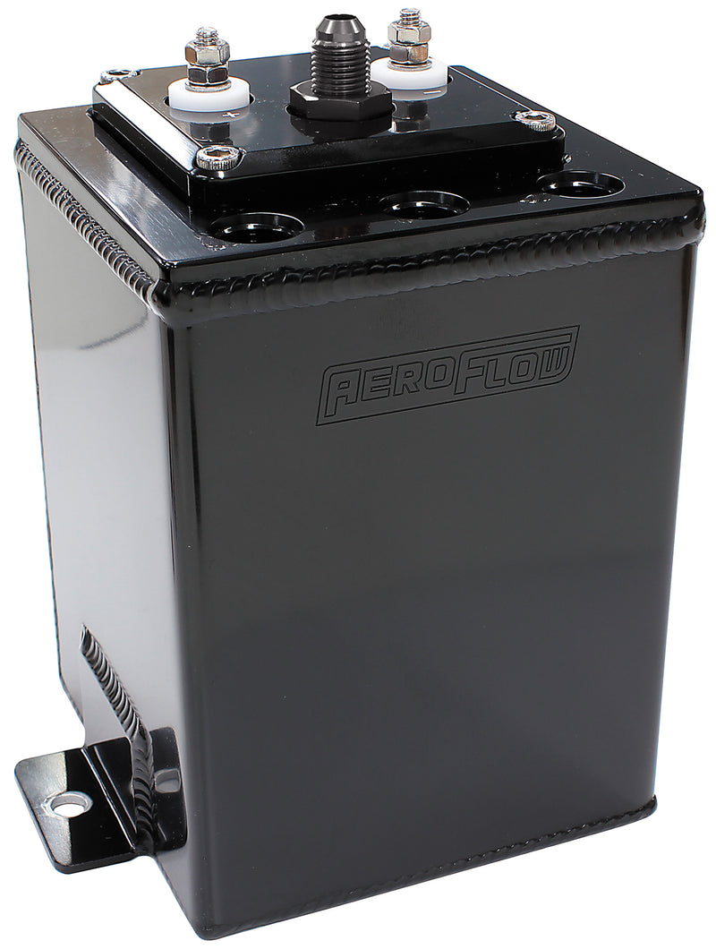 SINGLE PUMP SURGE TANK        SUITS 40mm FUEL PUMPS BLACK