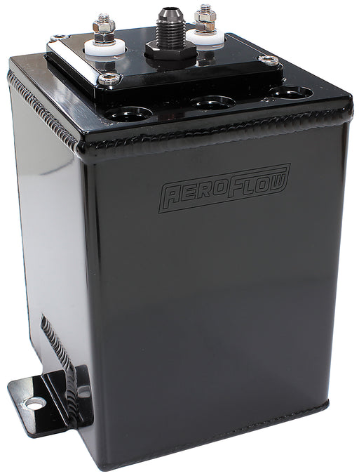 SINGLE PUMP SURGE TANK        SUITS 40mm FUEL PUMPS BLACK