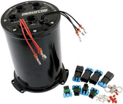 SINGLE,TWIN OR TRIPLE ROUND   SURGE TANK 40mm PUMPS BLACK