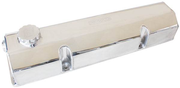 350 SB CHEV FABRICATED VALVE  COVERS POLISHED -12ORB EARLY  SBC Aeroflow - AF 77-5000-12