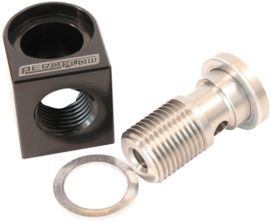 GM LS VALLEY PLATE BANJO      ADAPTER FACTORY SENSOR M16 Default Title