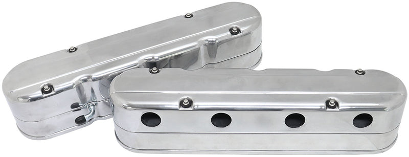 GM LS 2 PIECE VALVE COVERS    CAST TALL RETRO SMOOTH POLISHE