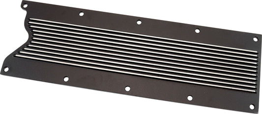 GM LS1 FINNED VALLEY PLATE    COVER BLACK CAST ALLOY LS