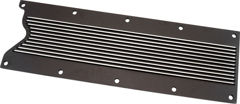 GM LS1 FINNED VALLEY PLATE    COVER BLACK CAST ALLOY LS