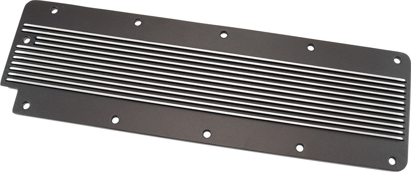 GM LS2 FINNED VALLEY PLATE    COVER BLACK CAST ALLOY LS3    LSX Aeroflow - AF 77-5028BLK