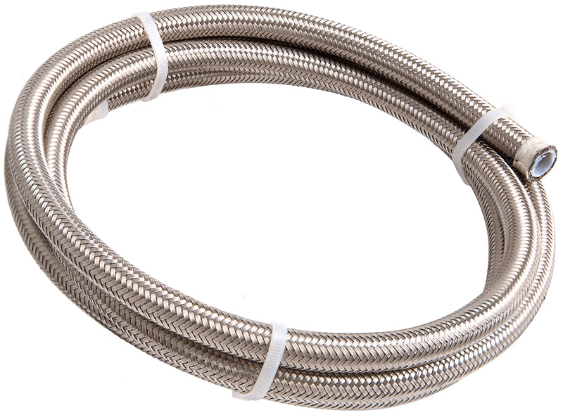 #6 NYLON BRAIDED A/C S/S HOSE 1M SILVER 8.3mm ID 11.7mm OD Default Title