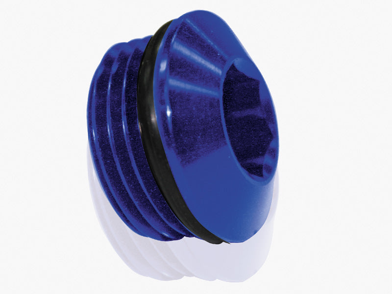 ORB SLIMLINE PORT PLUG -8AN   BLUE FINISH