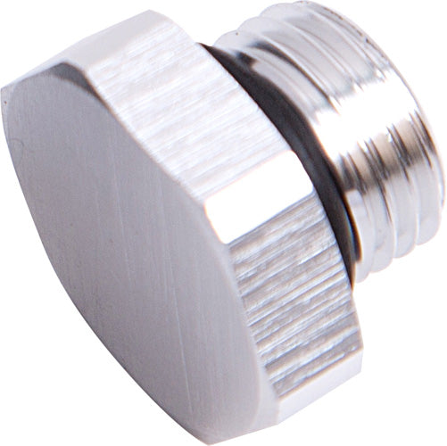 ORB HEX PORT PLUG -12AN       SILVER FINISH