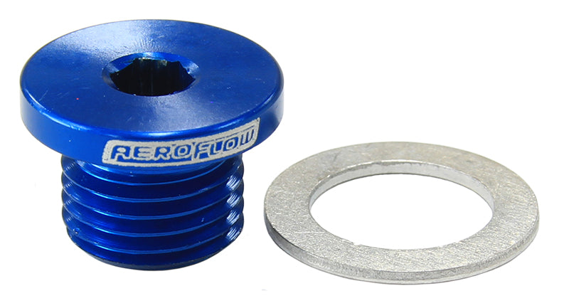 METRIC PORT PLUG M12 X 1.25   BLUE LOW PROFILE HEX PLUG