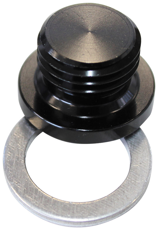 METRIC PORT PLUG M12 X 1.5    BLACK LOW PROFILE HEX PLUG