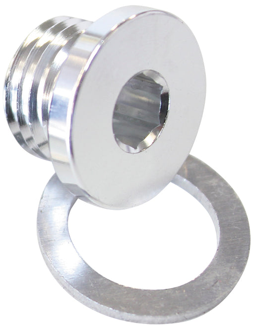 METRIC PORT PLUG M14 X 1.5    SILVER LOW PROFILE HEX PLUG