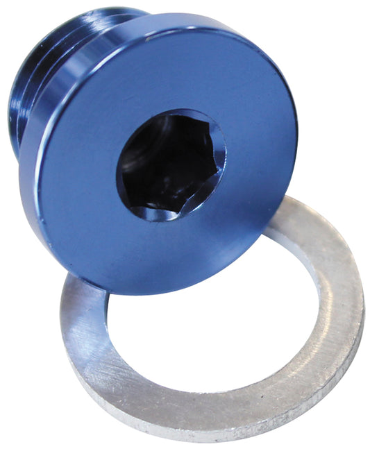 METRIC PORT PLUG M18 X 1.5    BLUE LOW PROFILE HEX PLUG Default Title
