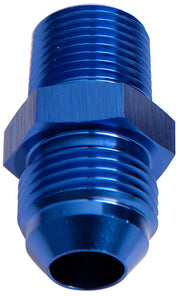 MALE FLARE -6AN TO 3/8" NPT   BLUE MALE FLARE TO NPT ADAPT