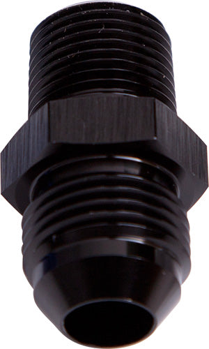 MALE FLARE -6AN TO 3/8" NPT   BLACK MALE FLARE TO NPT ADAPT
