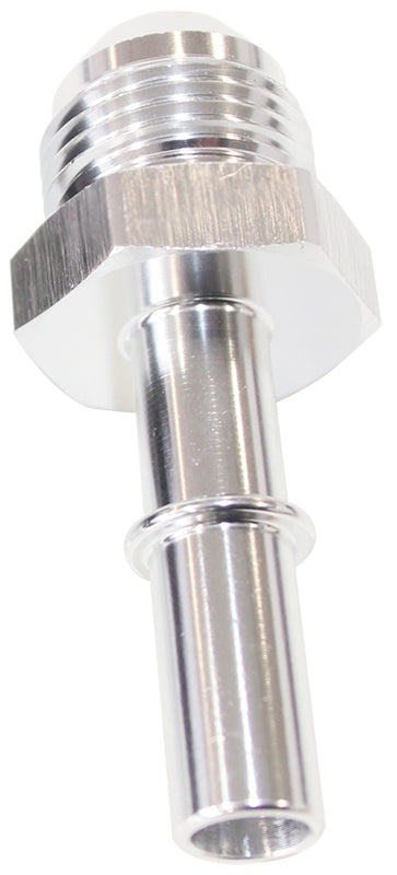 EFI FUEL FITTING -6 PUSH IN TOSILVER 3/8 MALE TO HARD TUBE