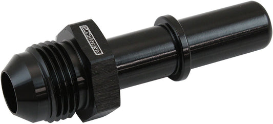 EFI FUEL FITTING -8 PUSH IN TO 1/2 MALE HARD TUBE BLACK