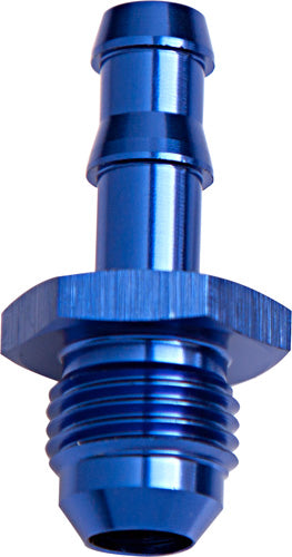 8MM BARB TO -6AN ADAPTER      BLUE MALE 8MM TO MALE -6AN