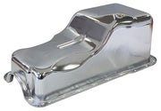 STOCK OIL PAN FORD 289-302W   FRONT SUMP CHROME