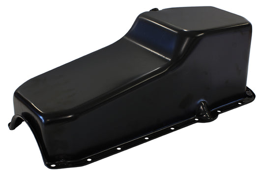 STEEL STOCK OIL PAN SBC BLACK RH/SIDE DIPSTICK REAR SUMP Default Title