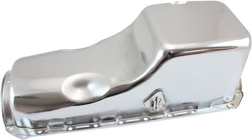 STEEL STOCK OIL PAN BBC CHROMERH/SIDE DIPSTICK REAR SUMP