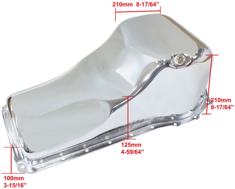 STOCK OIL PAN FORD 351C       FRONT SUMP CHROME