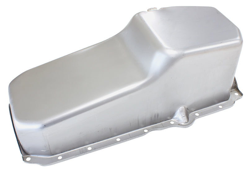 STOCK OIL PAN SBC LATE '86 ON RH/SIDE DIPSTICK RAW