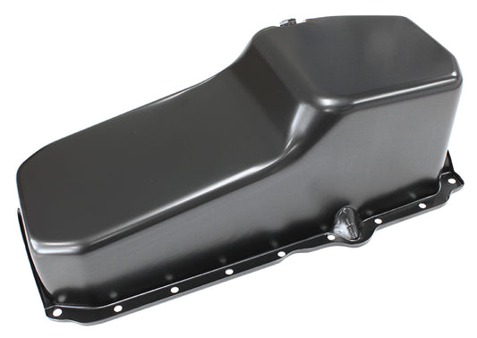 STOCK OIL PAN SBC LATE '86 ON RH/SIDE DIPSTICK BLACK Default Title