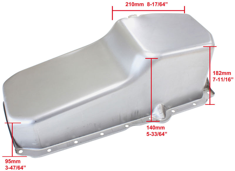 STOCK OIL PAN SBC LATE '86 ON RH/SIDE DIPSTICK RAW