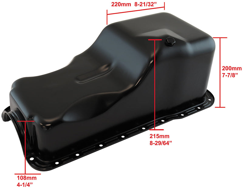 STOCK FORD 351W V8 OIL PAN    BLACK OIL PAN SBF 351W